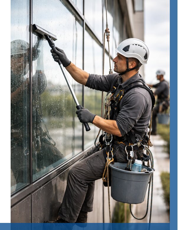 Мойка стеклянных фасадов в Челябинске от 206 р. | ВЫСОТНИК-Члб