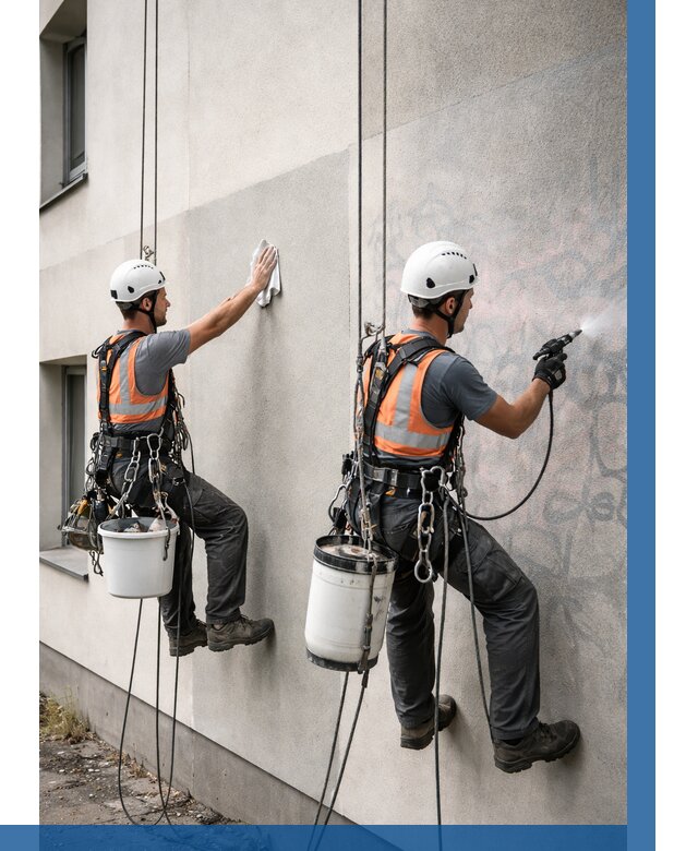 Антиграффити покрытие фасада в Челябинске от 619 р. | ВЫСОТНИК-Члб