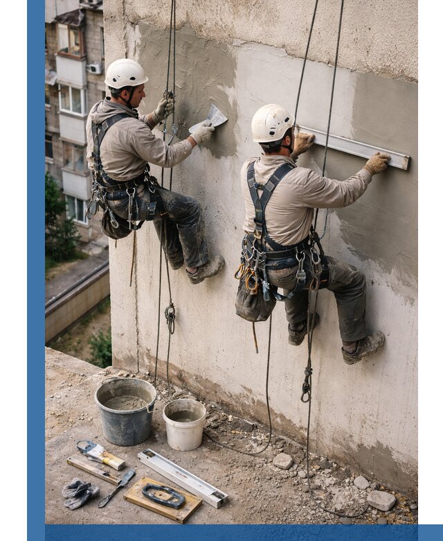 Комплексный ремонт штукатурного фасада с гарантией в Челябинске