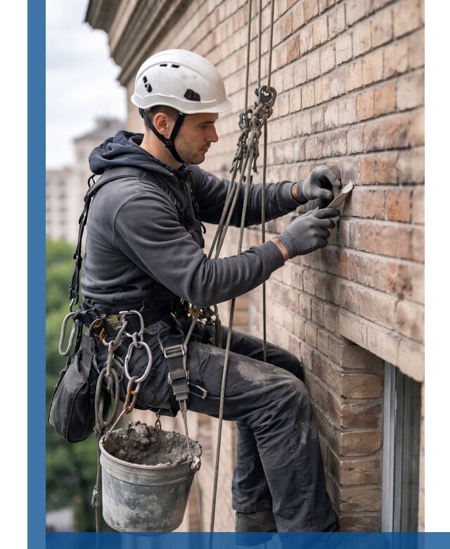 Качественный ремонт кирпичной кладки фасада в Челябинске с гарантией