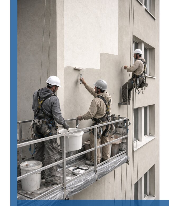 Покраска оштукатуренного фасада в Челябинске под ключ с гарантией