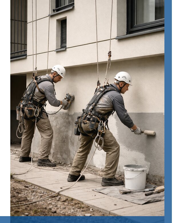 Окраска цоколя здания в Челябинске от 464 р. под ключ | ВЫСОТНИК-Члб