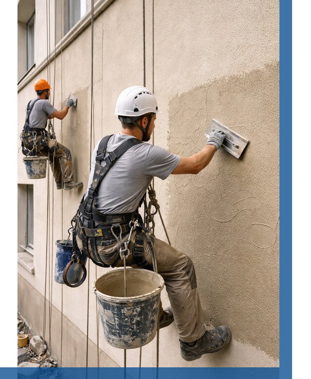 Декоративная штукатурка фасада в Челябинске от 1237 р. | ВЫСОТНИК-Члб