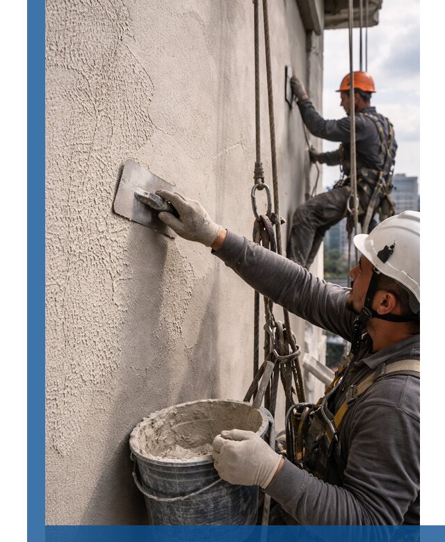 Декоративная штукатурка фасада с утеплением и защитой в Челябинске