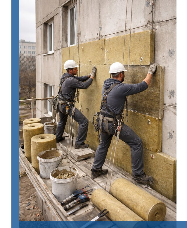 Утепление фасада минватой в Челябинске под ключ с гарантией