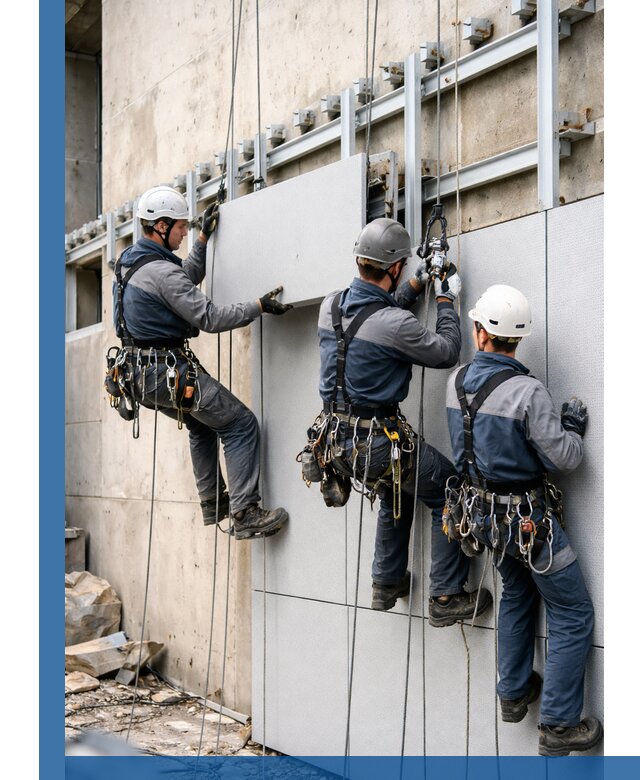 Монтаж вентилируемого фасада в Челябинске под ключ с гарантией качества