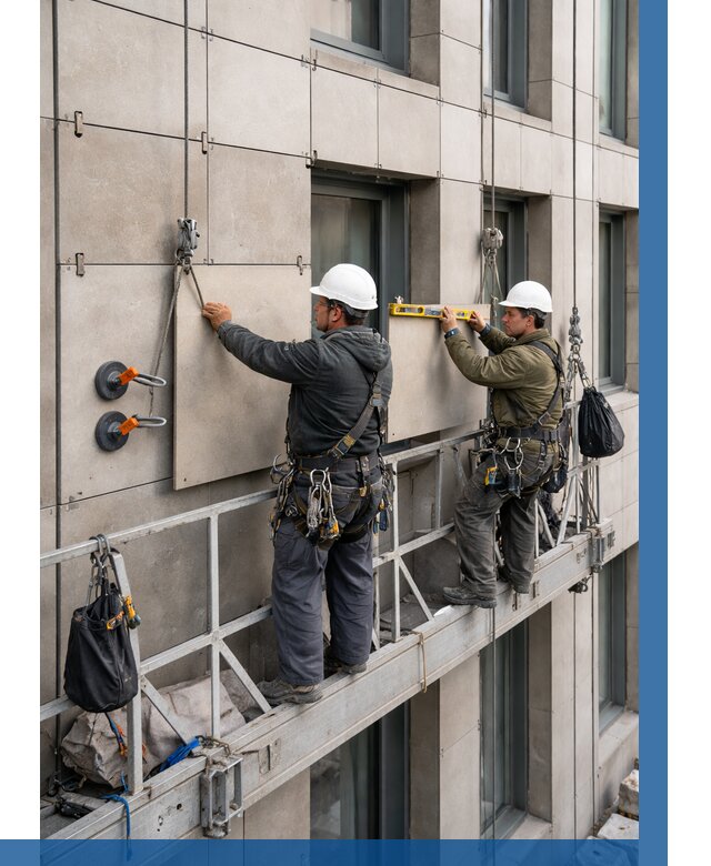 Монтаж керамогранита на фасад в Челябинске от 2578 р. | ВЫСОТНИК-Члб