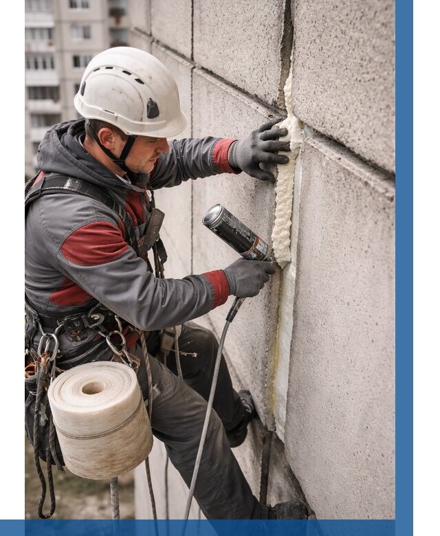 Утепление межпанельных швов в Челябинске от 722 р. | ВЫСОТНИК-Члб