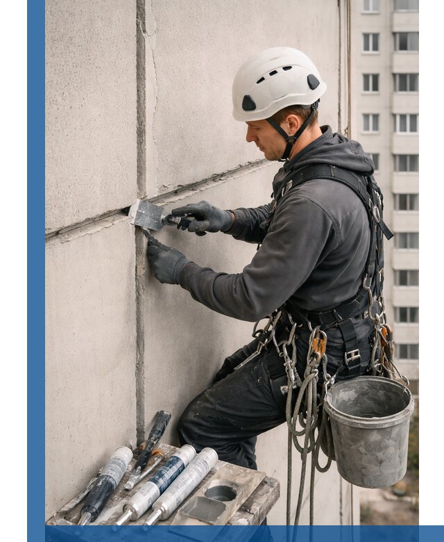 Ремонт межпанельных швов в Челябинске герметизация и восстановление