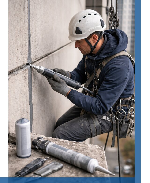 Вторичная герметизация швов в Челябинске от 464 р. | ВЫСОТНИК-Члб