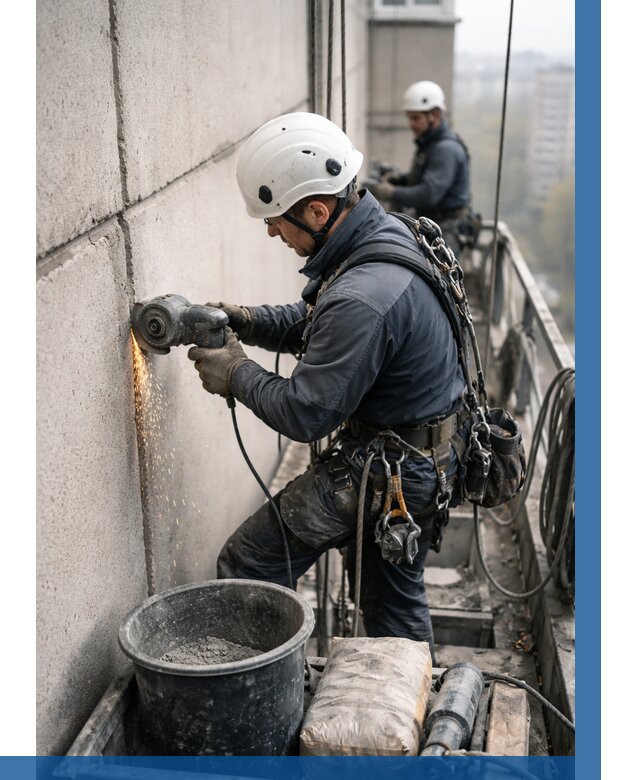 Штробление межпанельных швов в Челябинске от 1237 р. | ВЫСОТНИК-Члб