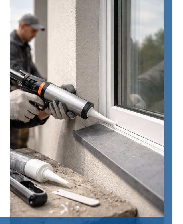 Герметизация монтажных швов окон в Челябинске от 670 р. | ВЫСОТНИК-Члб