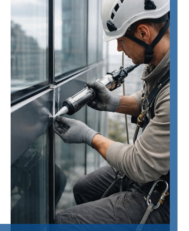 Герметизация стыков витража в Челябинске от 1237 р. | ВЫСОТНИК-Члб