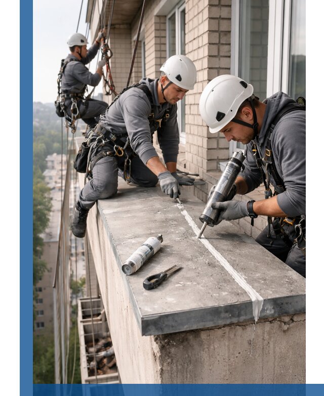 Герметизация балконного козырька в Челябинске профессионально