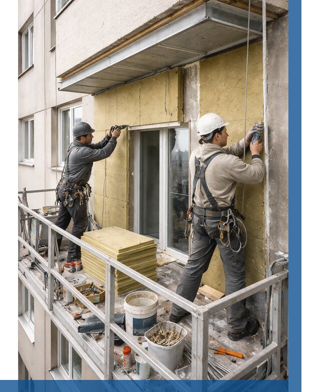 Утепление балкона снаружи в Челябинске от 1650 р. под ключ ВЫСОТНИК-Члб