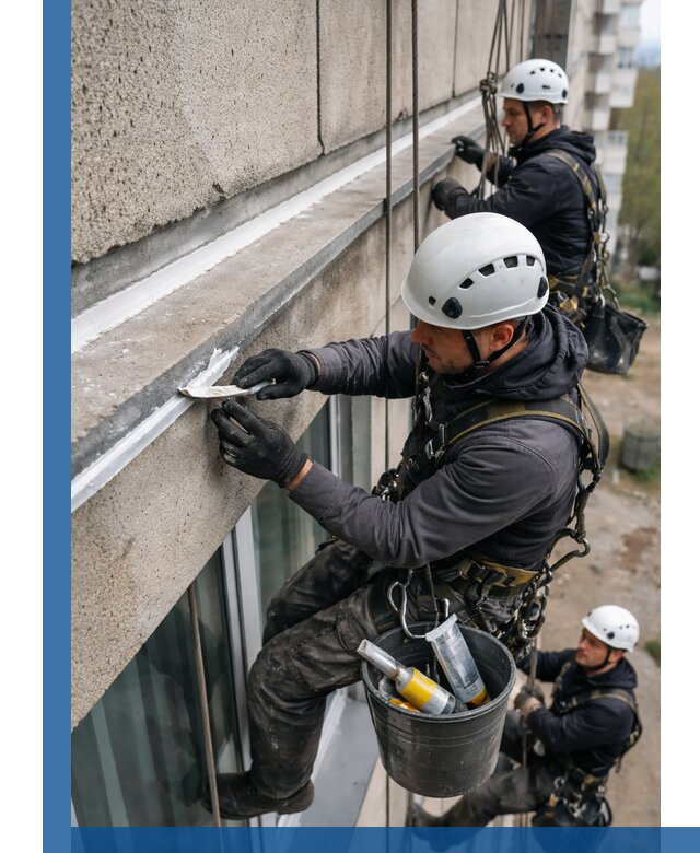 Герметизация примыкания балкона в Челябинске под ключ с гарантией