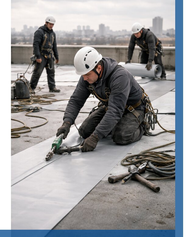 Ремонт мембранной кровли в Челябинске от 1856 р./м2 | ВЫСОТНИК-Члб