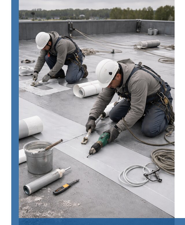 Ремонт мембранной кровли в Челябинске качественно и с гарантией