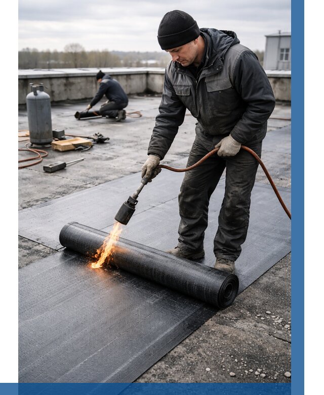 Ремонт наплавляемой кровли в Челябинске от 722 р. | ВЫСОТНИК-Члб