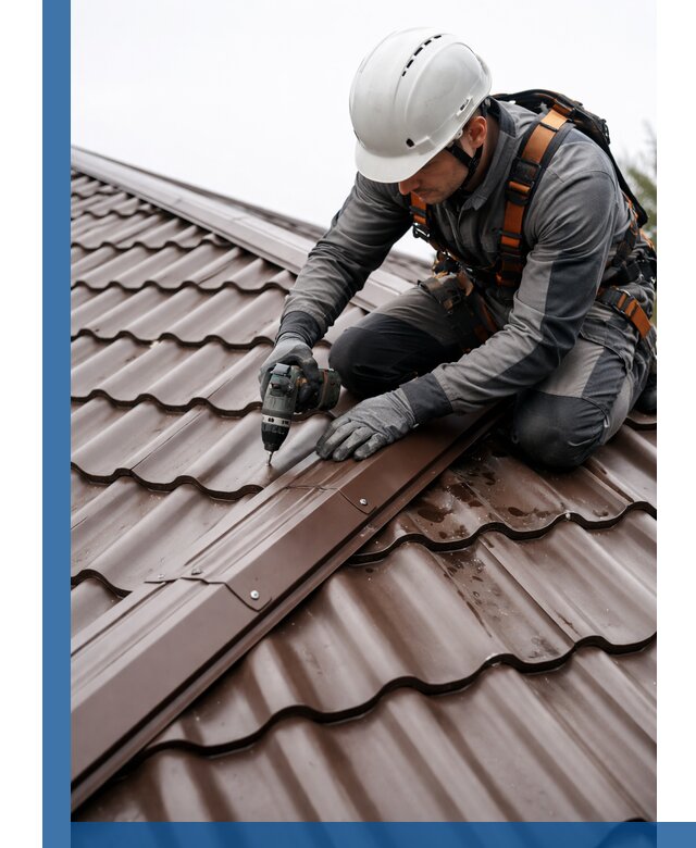 Ремонт металлочерепицы на крыше в Челябинске профессионально