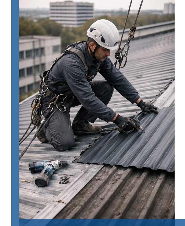 Ремонт профнастила на кровле в Челябинске, работы под ключ