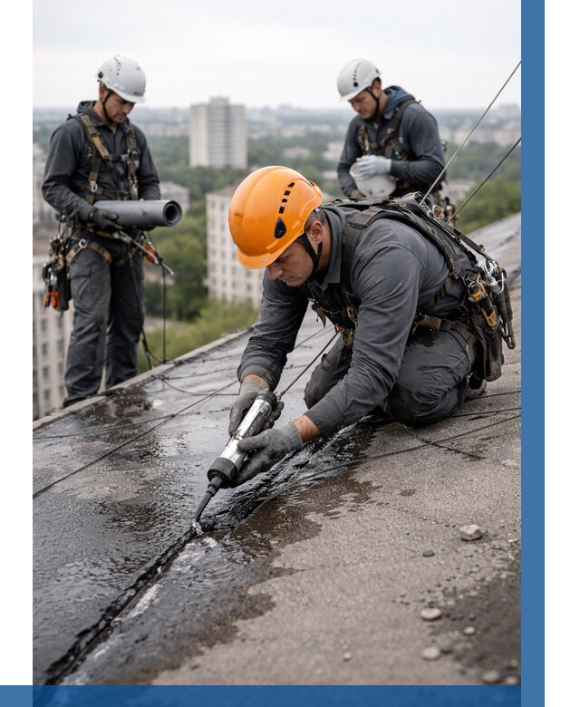 Устранение протечек кровли в Челябинске от 12374 р. | ВЫСОТНИК-Члб