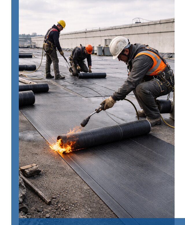 Монтаж наплавляемой кровли в Челябинске профессионально