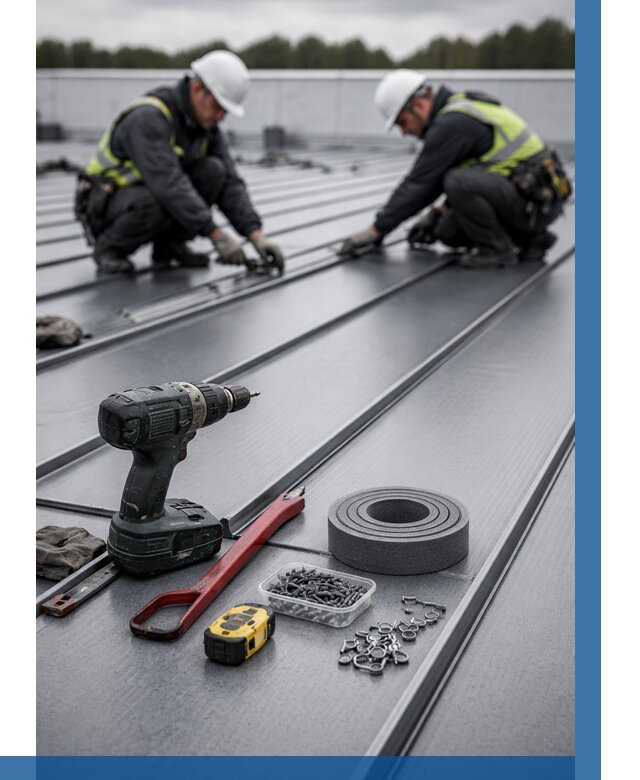 Монтаж фальцевой кровли в Челябинске от 1856 р. | ВЫСОТНИК-Члб