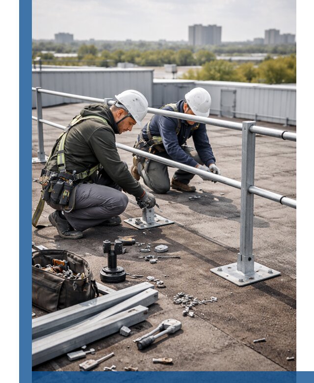 Монтаж кровельного ограждения в Челябинске под ключ с гарантией