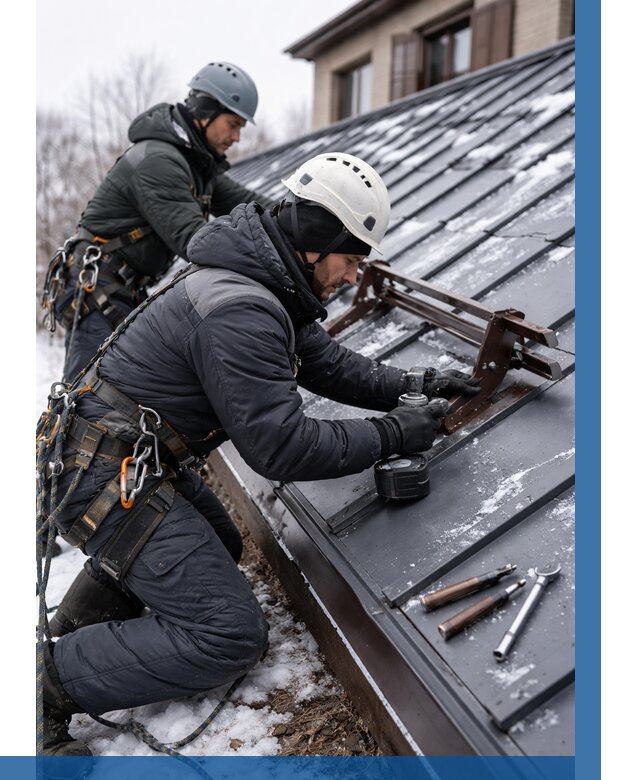 Монтаж снегозадержателей в Челябинске от 464 р. | ВЫСОТНИК-Члб