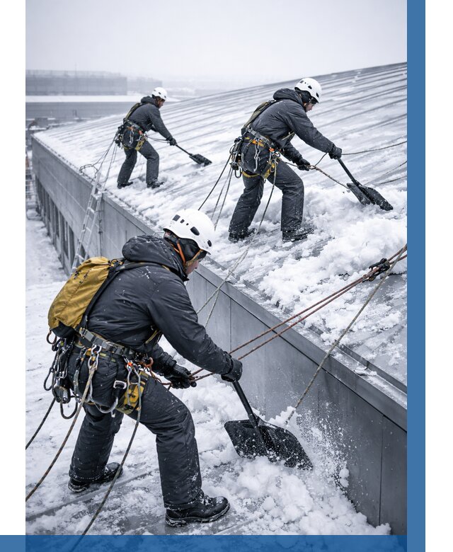 Очистка навесов от снега в Челябинске от 4640 р. | ВЫСОТНИК-Члб