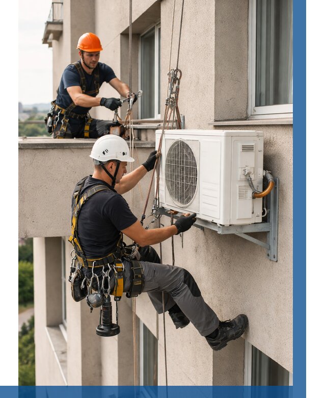 Монтаж внешнего блока кондиционера в Челябинске от 6703 р. | ВЫСОТНИК-Члб