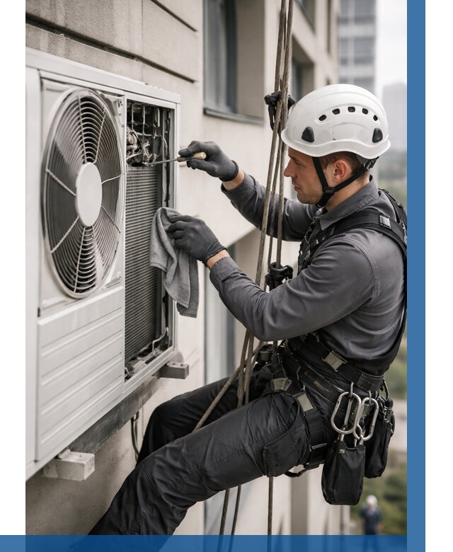 Обслуживание внешнего блока кондиционера в Челябинске от 2784 р.ВЫСОТНИК-Члб