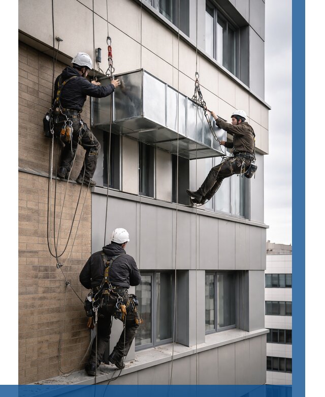 Монтаж воздуховодов на фасаде в Челябинске от 1547 р. | ВЫСОТНИК-Члб