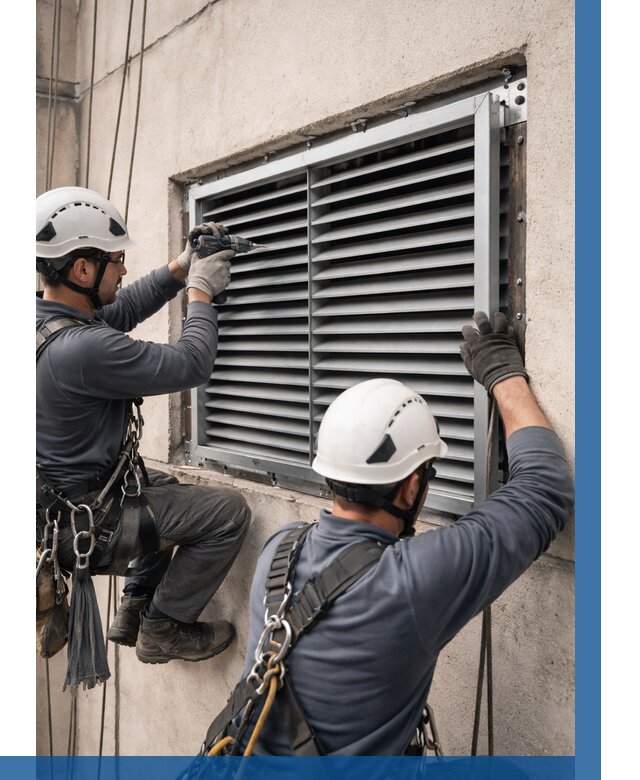 Монтаж вентиляционных решеток в Челябинске от 4640 р. | ВЫСОТНИК-Члб