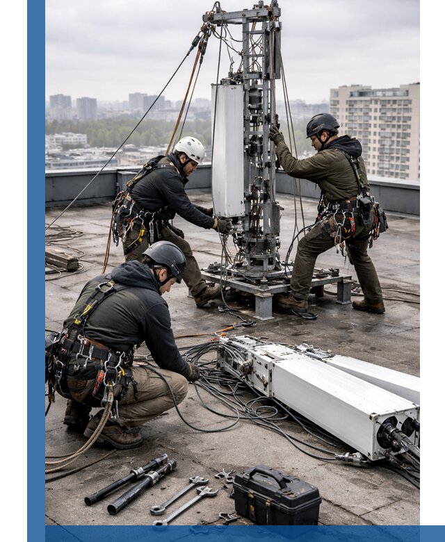 Демонтаж антенн на крыше зданий в Челябинске с гарантией