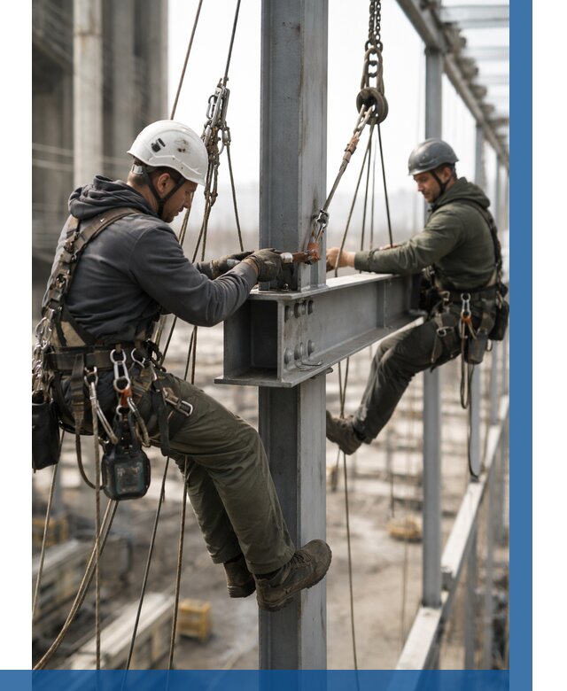 Монтаж металлоконструкций на высоте в Челябинске от 3609 р. | ВЫСОТНИК-Члб
