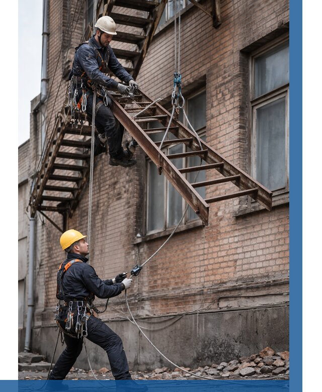 Демонтаж пожарной лестницы в Челябинске от 12374 р. | ВЫСОТНИК-Члб