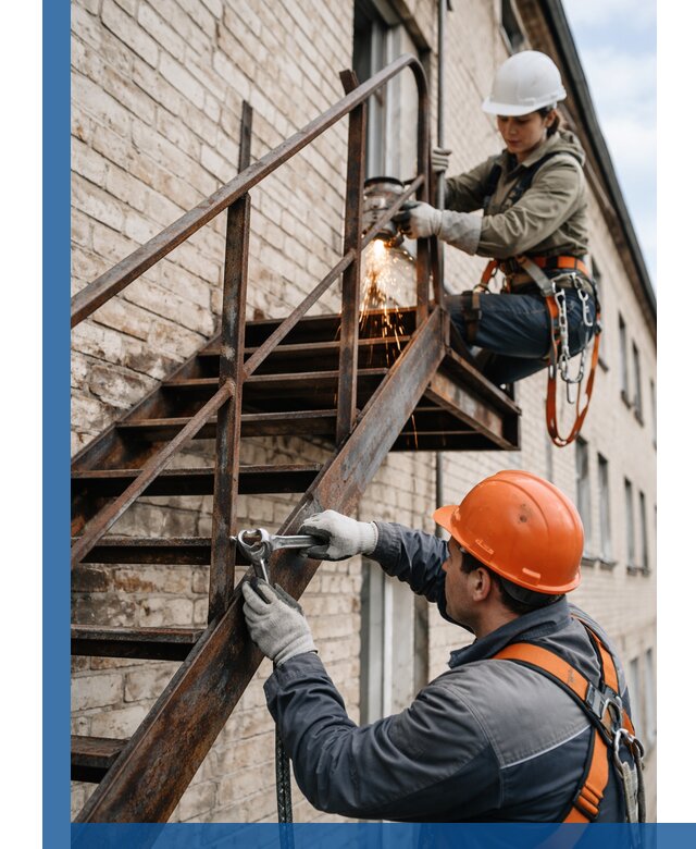 Ремонт и восстановление пожарных лестниц с выездом в Челябинске