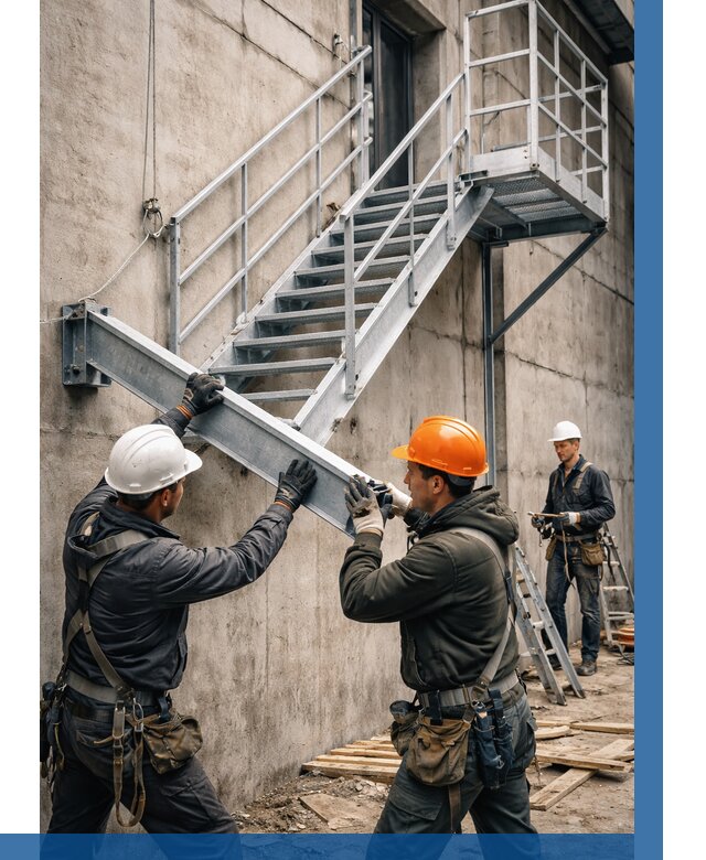 Монтаж металлических лестниц в Челябинске от 15468 р. | ВЫСОТНИК-Члб