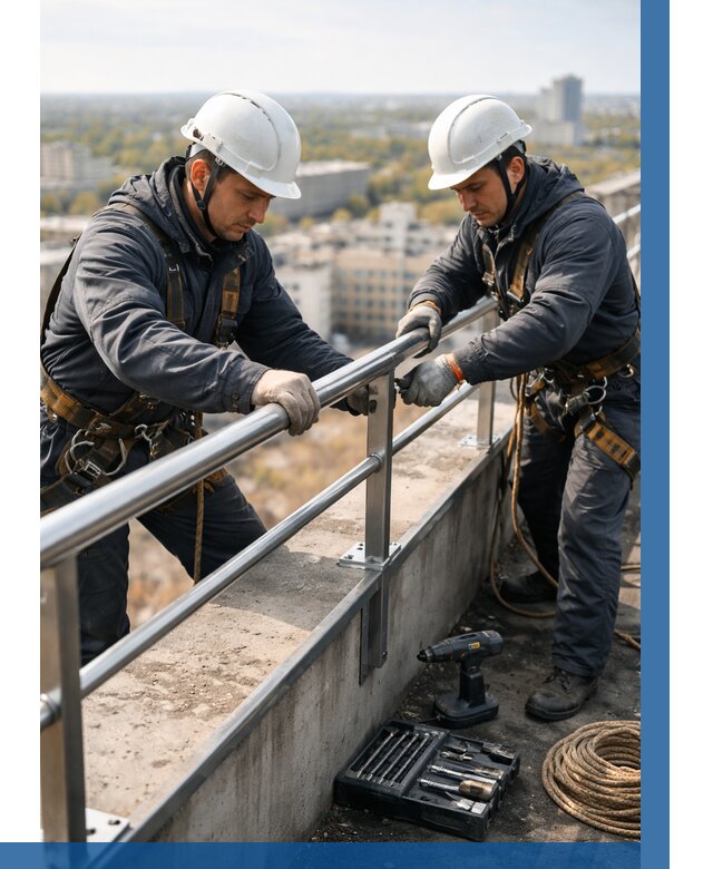 Монтаж перил на высоте в Челябинске от 2578 р. | ВЫСОТНИК-Члб