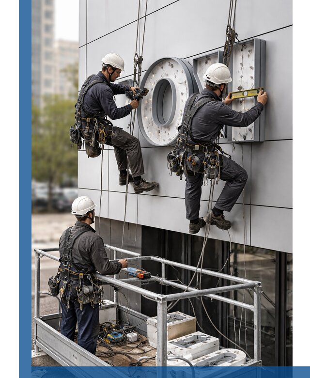 Профессиональный монтаж световых букв в Челябинске под ключ