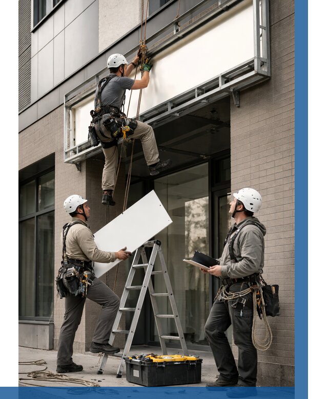 Монтаж светового короба в Челябинске от 6703 р. | ВЫСОТНИК-Члб