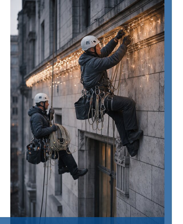 Монтаж новогодней иллюминации в Челябинске от 8765 р. | ВЫСОТНИК-Члб