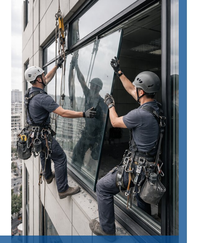 Замена стеклопакетов на высоте в Челябинске от 5672 р. | ВЫСОТНИК-Члб