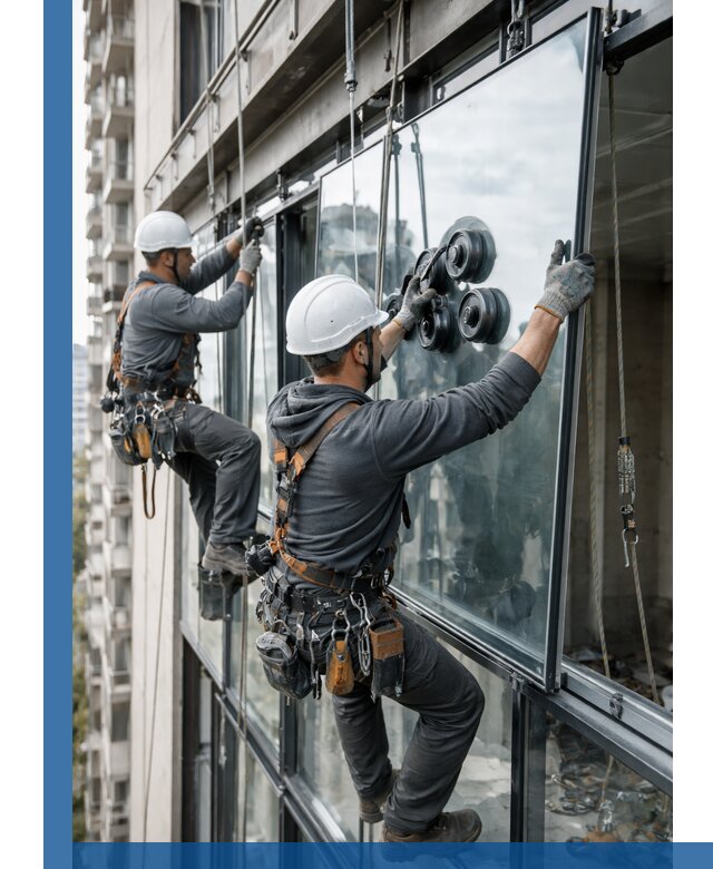 Витражное остекление фасадов и лоджий в Челябинске под ключ