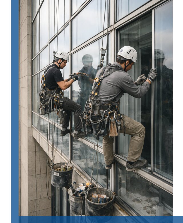 Ремонт витражных конструкций и фасадного остекления в Челябинске