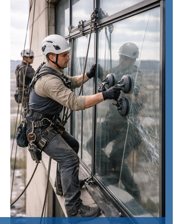 Замена стекла в витраже в Челябинске под ключ от 8765 р. | ВЫСОТНИК-Члб