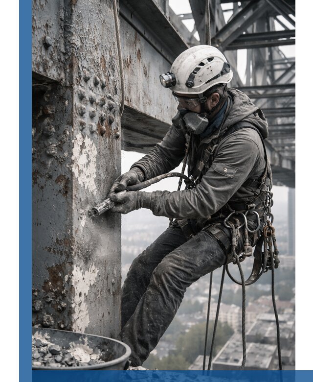 Удаление старой краски с металлических конструкций в Челябинске