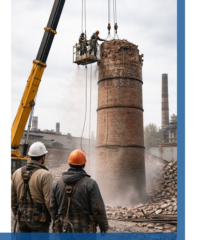 Демонтаж дымовой трубы в Челябинске от 92808 р. | ВЫСОТНИК-Члб, смета